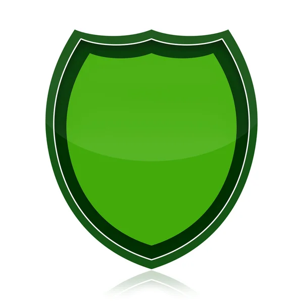 Green shield — Stock Photo, Image