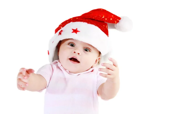 Small Santa Claus on a white background — Stock Photo, Image
