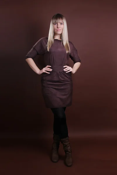 Stylish woman in a dress — Stock Photo, Image