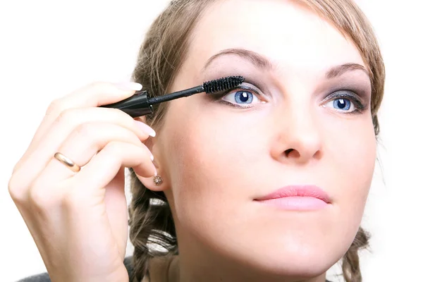 Beautiful Make Up Being Applied — Stock Photo, Image