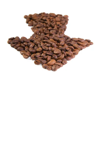 Coffee beans arrow — Stock Photo, Image