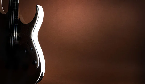 stock image Rock Guitar on brown background