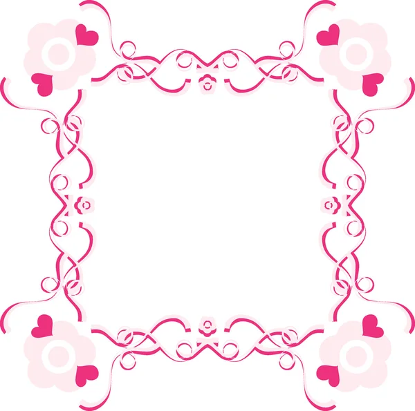 Abstracte valentines frame — Stockvector