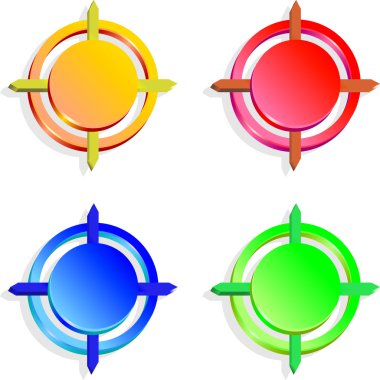 Color buttons clipart