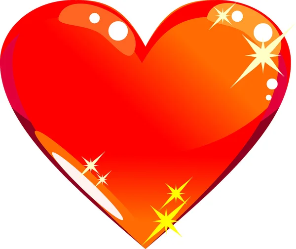 Glazen hart pictogram — Stockvector