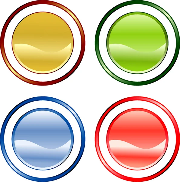 カラー ボタン — ストックベクタ