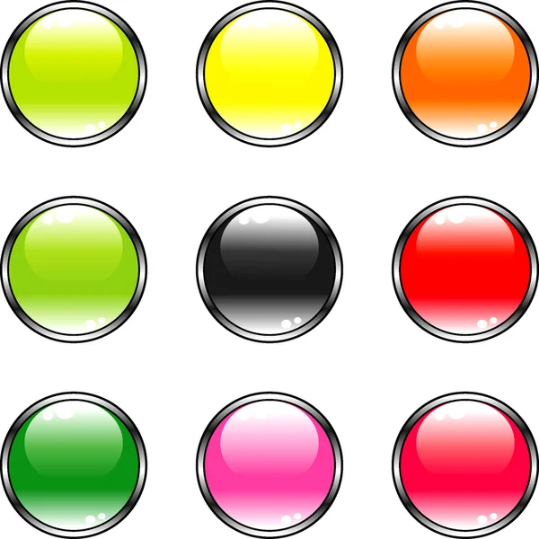 カラー ボタン — ストックベクタ