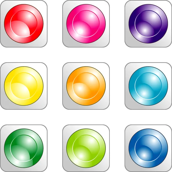 Conjunto de botões de cor —  Vetores de Stock