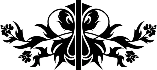 花のタトゥーのデザイン — ストックベクタ