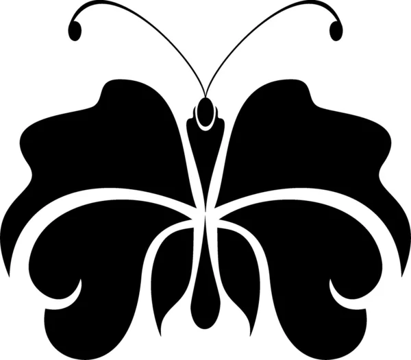 Símbolo de tatuaje de mariposa — Vector de stock