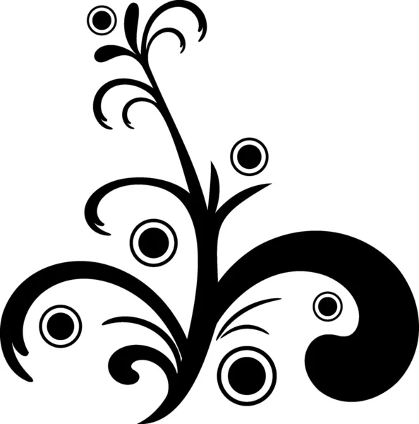 Design floral tattoo symbol — Stock Vector