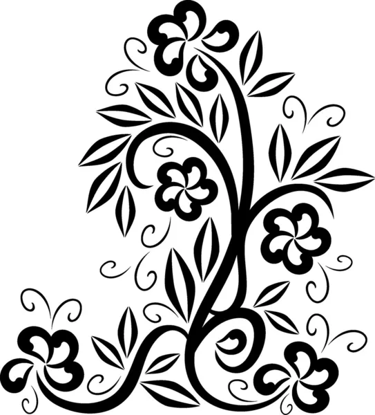Design símbolo de tatuagem floral — Vetor de Stock