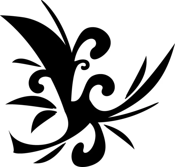 Σχεδιασμού floral τατουάζ σύμβολο — Διανυσματικό Αρχείο