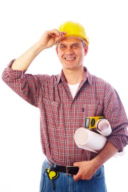 Construction smiling into the camera clipart