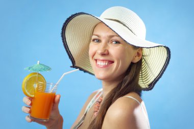 şapkalı portre çekici kadın