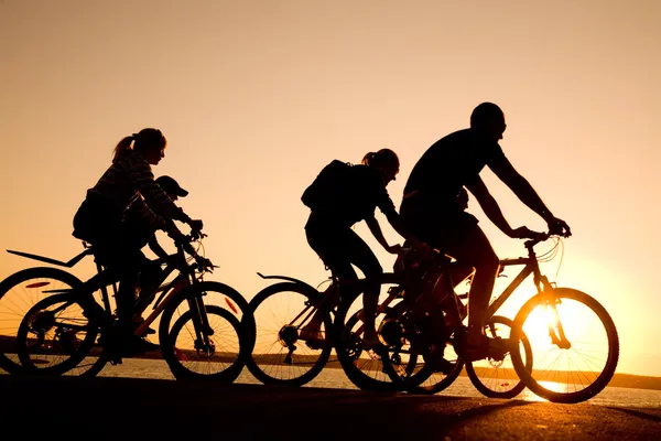 Amici in bicicletta — Foto Stock