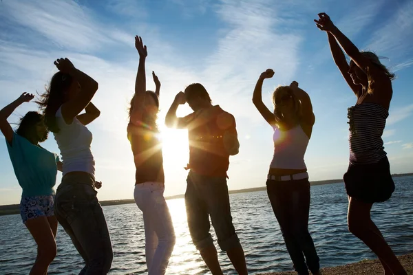 Partij op strand — Stockfoto