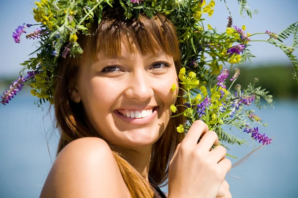 Kvinna-sommar — Stockfoto