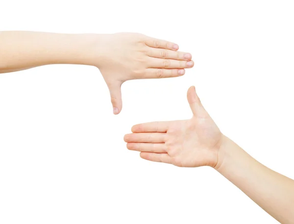 A két kéz kialakítása — Stock Fotó