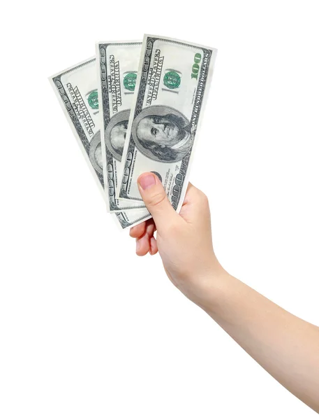 stock image Hand holding dollars