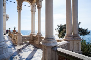 Columns of Miramare castle, Trieste clipart