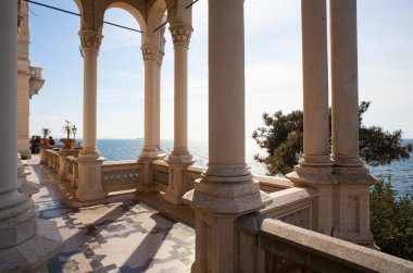 Columns of Miramare castle, Trieste clipart