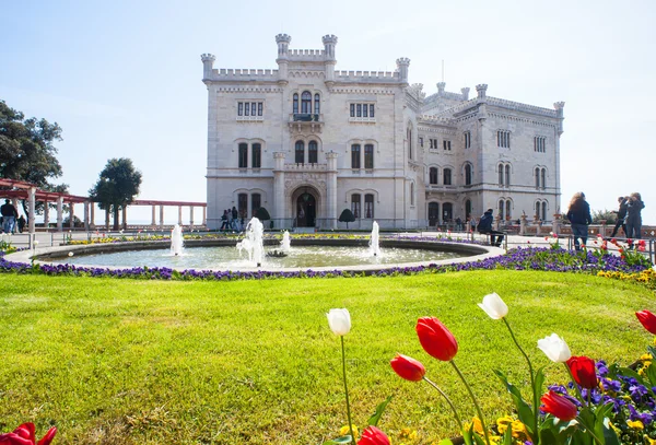 Miramare-kastély, Trieszt - Olaszország — Stock Fotó