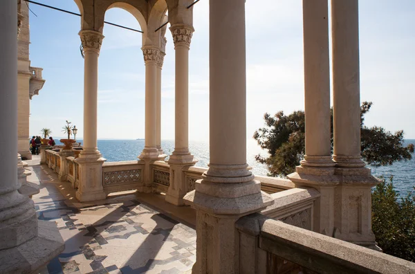 Colunas do castelo de Miramare, Trieste — Fotografia de Stock