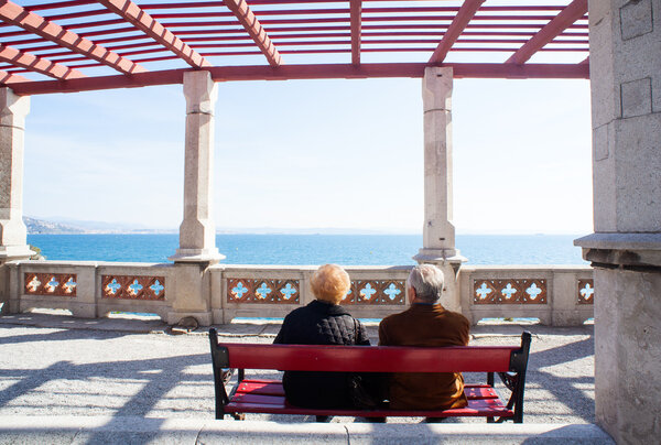 Elders sitting on a bench