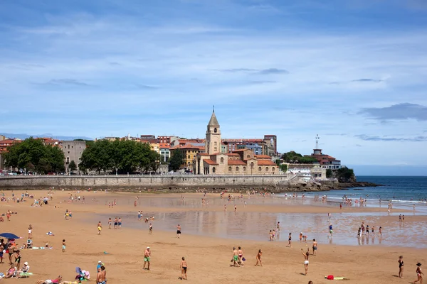En la playa de Gijón —  Fotos de Stock