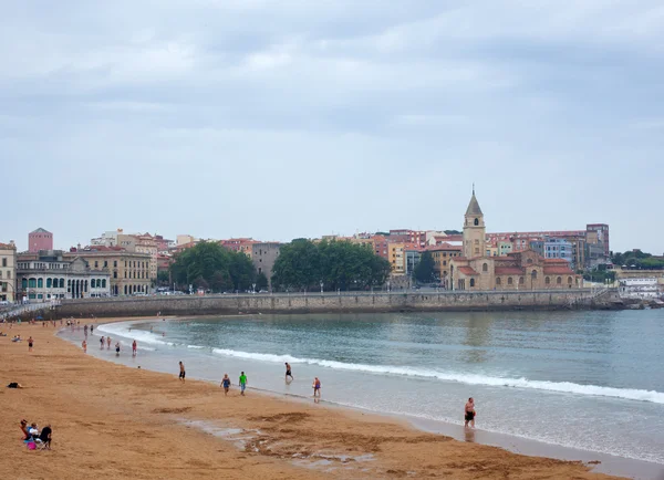 stock image in the beach of Gijon