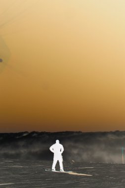 Man alone on mars clipart