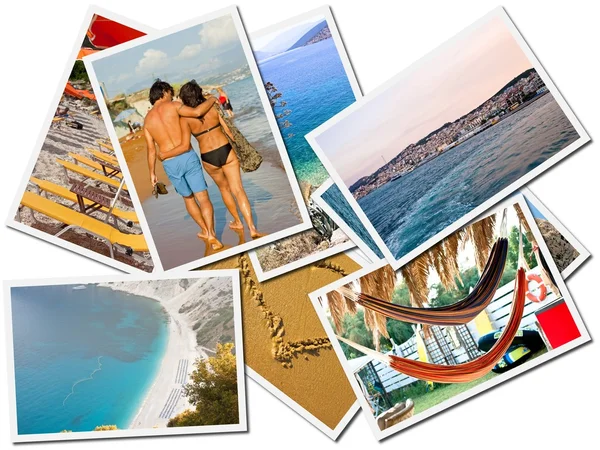 Urlaub am Meer, Fotos Collage — Stockfoto