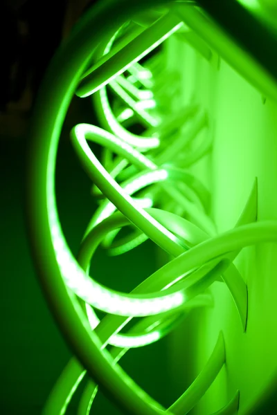 Luce verde al neon — Foto Stock