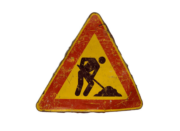 Дорожный знак "Старая настоящая ржавчина"
