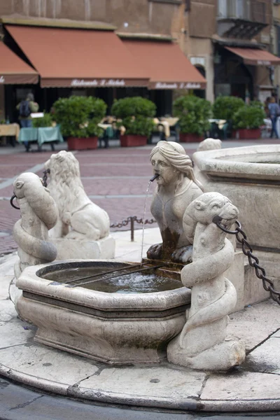 A fonte Contarini, Bergamo Alta — Fotografia de Stock