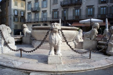 The Contarini fountain, Bergamo Alta clipart