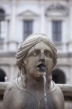 The Contarini fountain, Bergamo Alta clipart