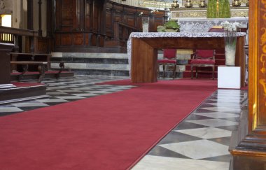 Red carpet, Basilica of Santa Maria Maggiore - Bergamo Alta clipart