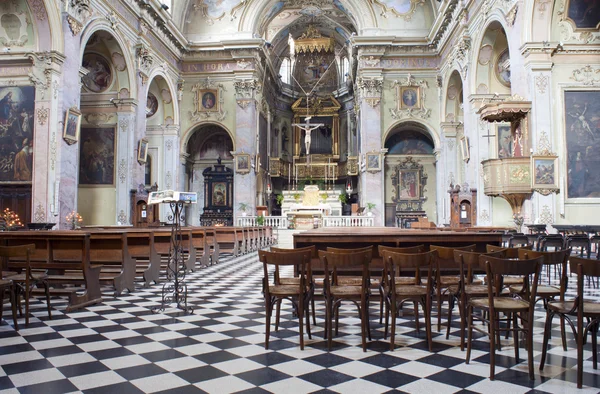 サンタ マリア マッジョーレ ベルガモの大聖堂の内部アルタ — ストック写真