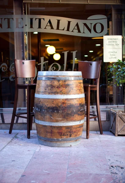 Barrel and stools — Stock Photo, Image