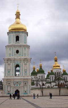 Bell tower of Saint Sophia Cathedral in Kiev clipart