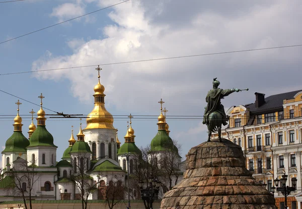 Ukraynalı ünlü anıt hetman bogdan khmelnitsky — Stok fotoğraf