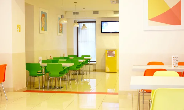 Interior of a fast food restaurant — Stock Photo, Image