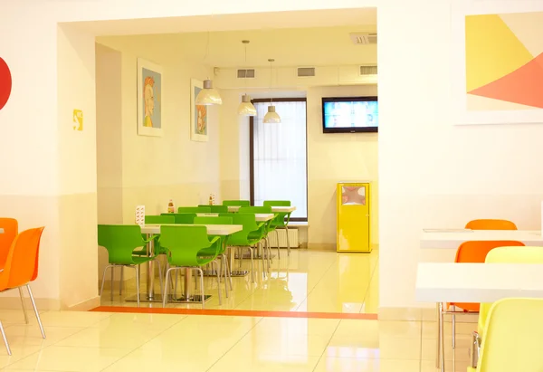 Interior of a fast food restaurant — Stock Photo, Image
