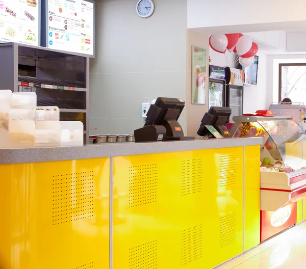 Bir fast food Restoran iç — Stok fotoğraf