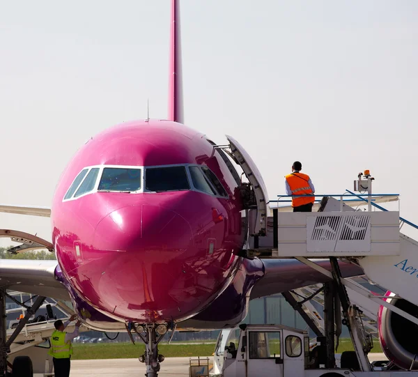 stock image Airplane parked