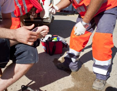 An injured foot