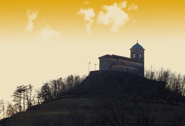 Saint Mary of the snows church in Slovenia clipart