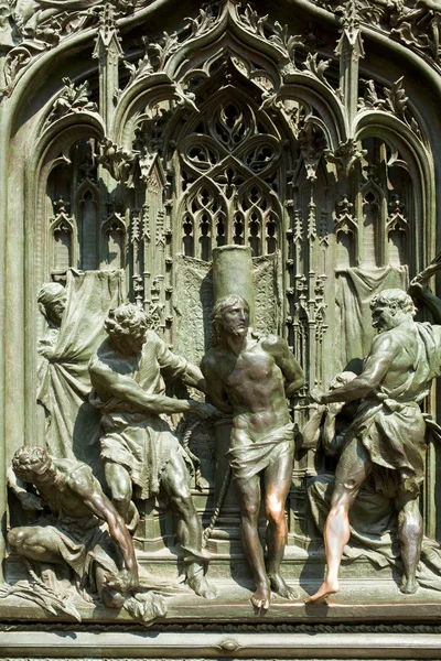 Stock image Jesus, Relief on Milan cathedral door